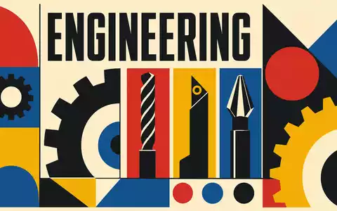 Sandvik AB (SE0000667891) steht sinnbildlich für Ingenieurskunst, dargestellt als geometrisches Poster mit Werkzeugmotiven - Foto: THN