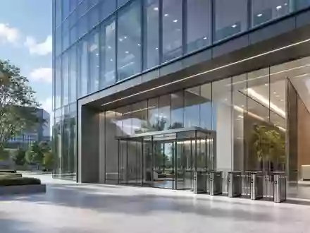 Assa Abloy AB (SE0007100581) liefert Zutrittssysteme für Bürotürme, illustriert durch diesen modernen Architektur-Render einer Lobby - Foto: THN