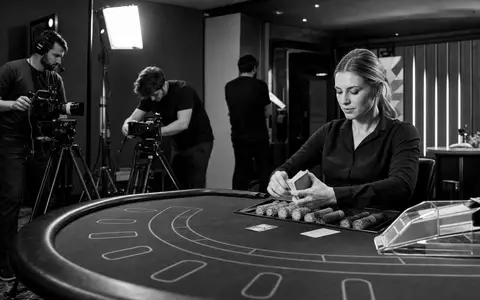 Evolution AB (SE0012673267) produziert Live-Dealer-Inhalte mit Kartendealern und Technikteams hinter den Kulissen - Foto: THN