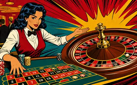 Evolution AB (SE0012673267) inspiriert diese farbenfrohe Pop-Art-Comicszene rund um Roulette und Live-Dealer - Foto: THN