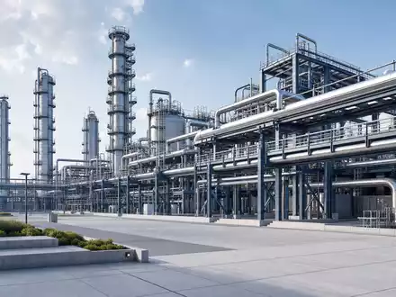Architektur-Render einer weitläufigen Erdgasanlage veranschaulicht die technische Infrastruktur von Williams Companies, ISIN US9694571004 - Foto: THN