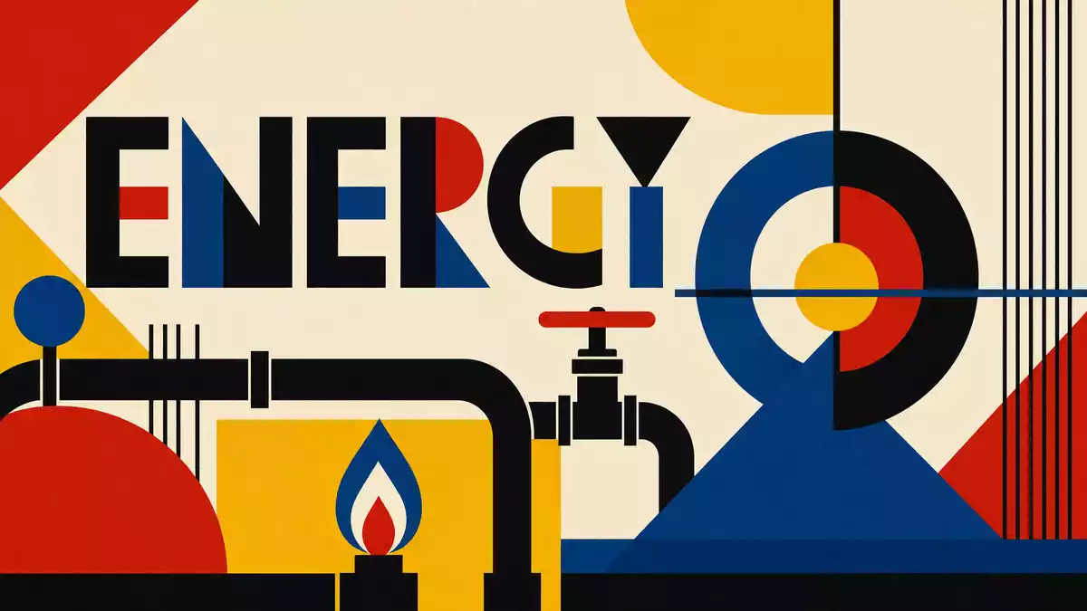 Bauhaus-Poster mit Pipeline- und Energie-Motiven, Williams Companies US9694571004