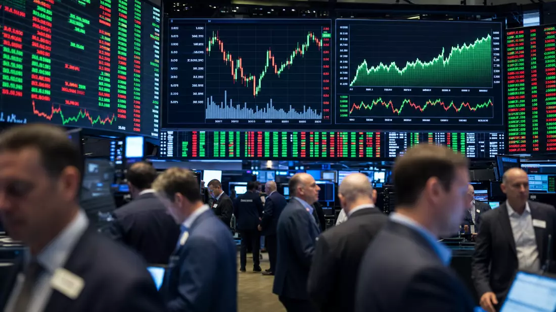 Trading-Floor mit Energiesektor-Charts, Williams Companies US9694571004, NYSE
