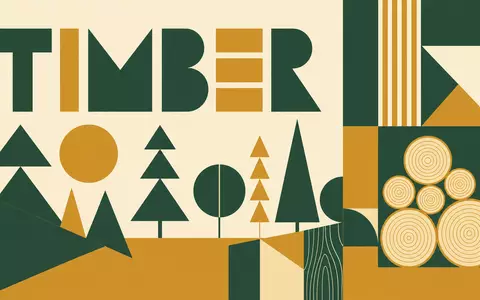 Bauhaus-Poster mit geometrischen Baumformen repräsentiert die Branche der Weyerhaeuser Co., ISIN US9621661043 - Foto: THN