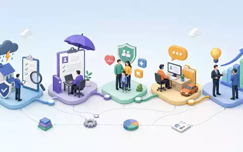 Willis Towers Watson (GB00BGSZ2X45) illustriert als farbenfrohe isometrische Wertschöpfungskette von Risikoanalyse bis hin zur Beratung - Foto: THN