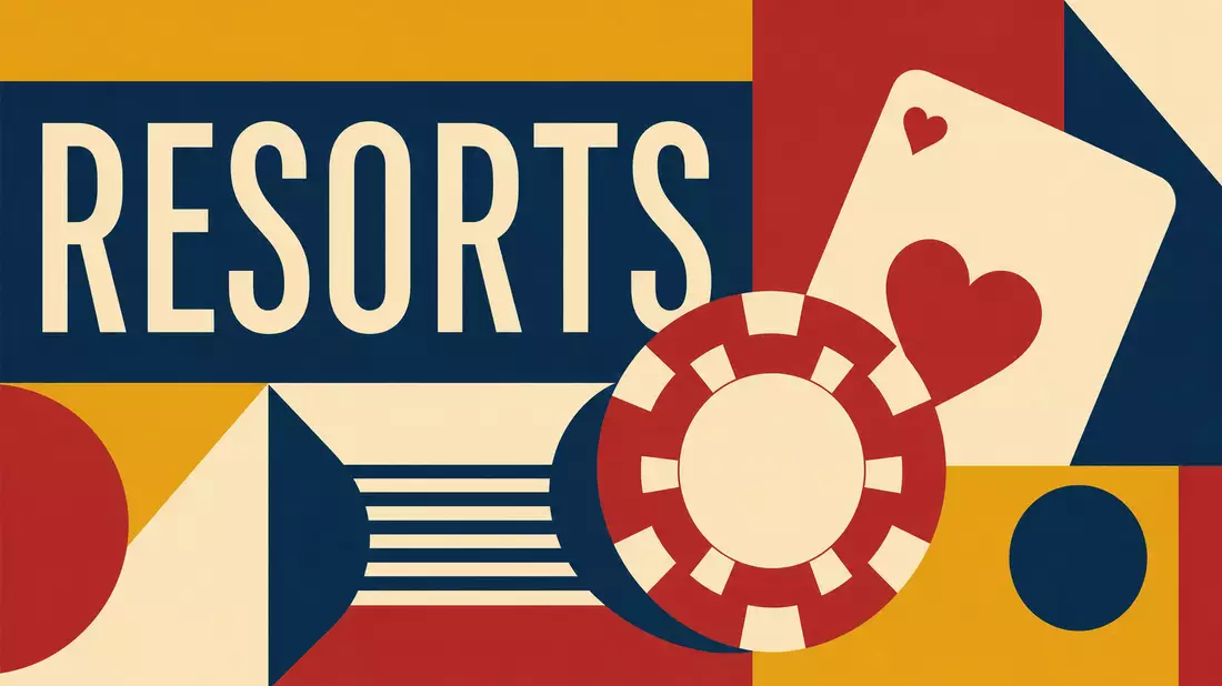 Bauhaus-Poster mit geometrischen Formen, Spielkarte und Pokerchip-Motiv