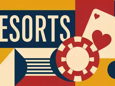 Geometrisches Bauhaus-Poster mit Spielkarten-Motiv repräsentiert MGM Resorts ISIN US5529531015 im Sektor Freizeit und Unterhaltung grafisch - Foto: THN