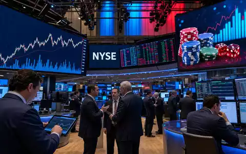 Börsen-Editorialfoto vom NYSE-Handelsraum mit Glücksspiel-Charts illustriert MGM Resorts ISIN US5529531015 als börsennotiertes Unternehmen - Foto: THN
