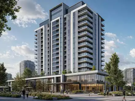 Mid-America Apartment (US59522J1034) passt zu diesem Architektur-Render eines modernen Wohnhochhauses mit Plaza - Foto: THN
