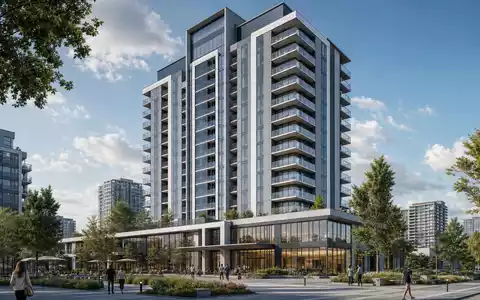 Mid-America Apartment (US59522J1034) passt zu diesem Architektur-Render eines modernen Wohnhochhauses mit Plaza - Foto: THN