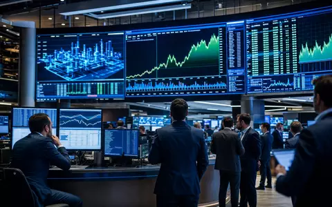 Mettler-Toledo US5926881054 zeigt ein Börsen-Editorial mit Tradern vor großen Charts der NYSE Industrie-Sektor-Indizes - Foto: THN
