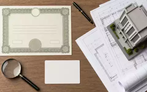 Flatlay-Arrangement mit Aktienzertifikat und ISIN-Karte veranschaulicht Great Portland Estates plc, ISIN GB00B01FLL16, Immobilieninvestment - Foto: THN