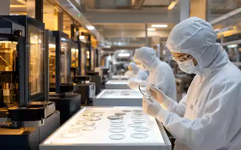 EssilorLuxottica FR0000121667 betreibt Linsenproduktion im Reinraum mit modernster Fertigungstechnologie und präziser Qualitätskontrolle - Foto: THN