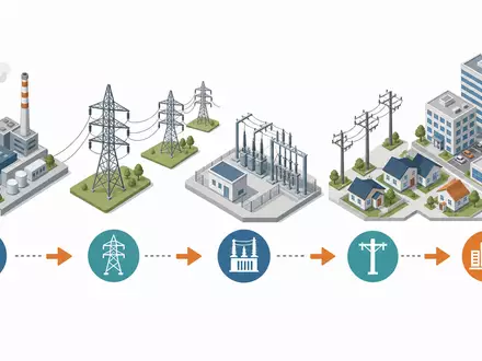 Eversource Energy Wertschöpfungskette isometrisch von Kraftwerk bis Verbraucher illustriert Aktie US30040W1080 NYSE - Foto: THN