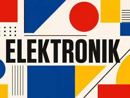 AMETEK Inc. Elektroniksektor als geometrisches Bauhaus Poster mit dem Wort ELEKTRONIK, Aktie US0311001004 - Foto: THN