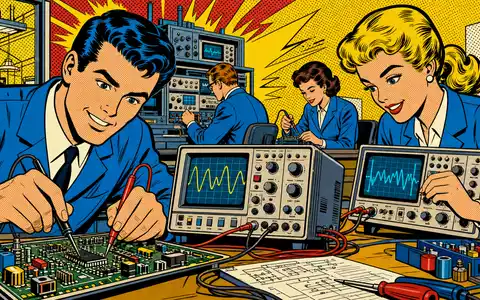 AMETEK Inc. Elektronikbranche im farbigen Pop Art Comic Stil lebendig illustriert, ISIN US0311001004 - Foto: THN