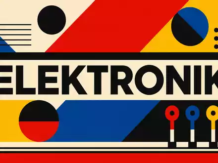 Amphenol Corp. Elektronik Sektor im Bauhaus Poster Stil mit geometrischen Formen ISIN US0320951017 - Foto: THN