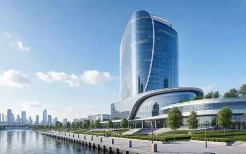 British American Tobacco plc (GB0002875804) illustriert ein futuristisches Unternehmens-Hochhaus als modernes Architektur-Rendering am Flussufer - Foto: THN