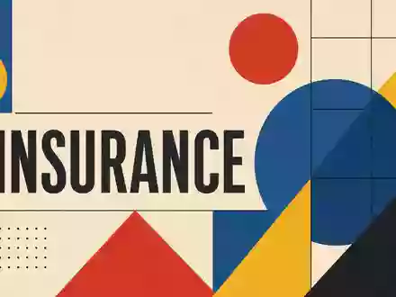 Hiscox Ltd BMG4593F1389 als geometrisches Bauhaus-Poster mit klarem Sektor-Schriftzug INSURANCE elegant gestaltet - Foto: THN