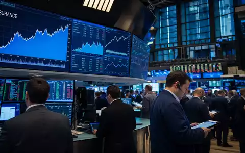 Hiscox Ltd BMG4593F1389 zeigt Börsen-Editorial vom Trading-Floor der Londoner Börse mit Versicherungs-Charts - Foto: THN