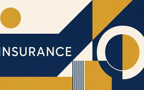 Lancashire Holdings Limited BMG5361W1047 illustriert ein geometrisches Bauhaus-Poster mit dem Sektor-Schriftzug INSURANCE gestalterisch umgesetzt - Foto: THN