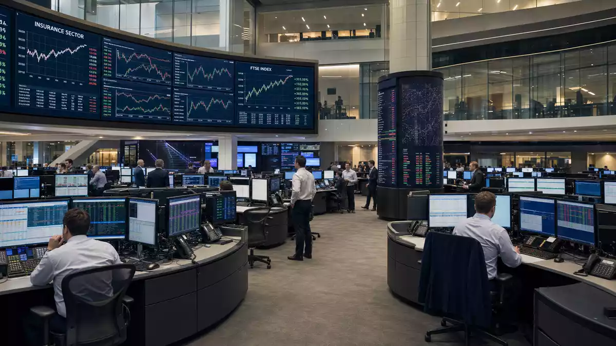 Börsen-Editorial Trading Floor Versicherungssektor-Charts