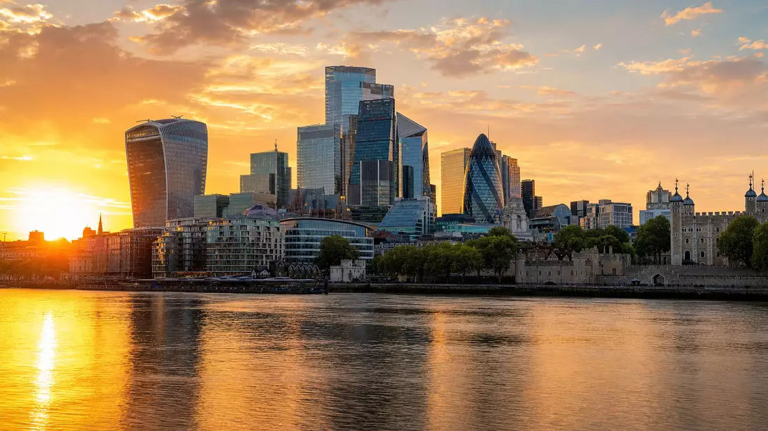Modernes Finanzviertel London, fotorealistisch für Man Group plc