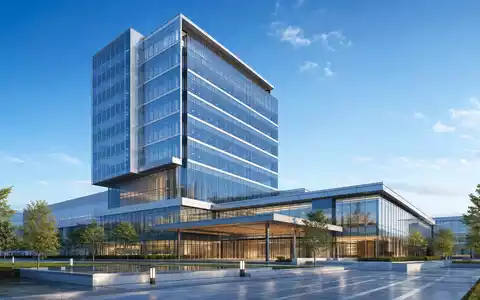 Architektur-Render eines modernen Hochhauses repräsentiert Unternehmenssitz von Beazley plc (GB00BY9D0Y18) als Versicherungskonzern - Foto: THN