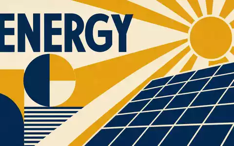 SMA Solar Technology DE000A0DJ6J9 wird als geometrisches Bauhaus-Poster mit Sonnenmotiv und Sektor-Text dargestellt - Foto: THN