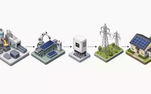 SMA Solar Technology DE000A0DJ6J9 illustriert die Wertschöpfungskette der Solarenergie in isometrischer 3D-Grafik - Foto: THN
