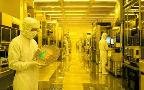 Fotorealistische Aufnahme einer Halbleiter-Reinraumfertigung zeigt Skyworks Solutions ISIN US83088M1027 als Referenz für Chip-Produktion - Foto: THN