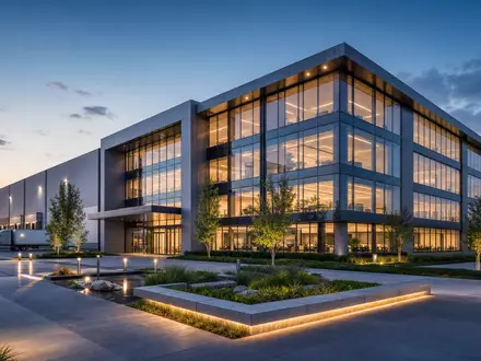 Architektur-Render einer modernen Firmenzentrale, passend zu Snap-on Inc. Aktie mit der Kennung ISIN US8330341012 - Foto: THN