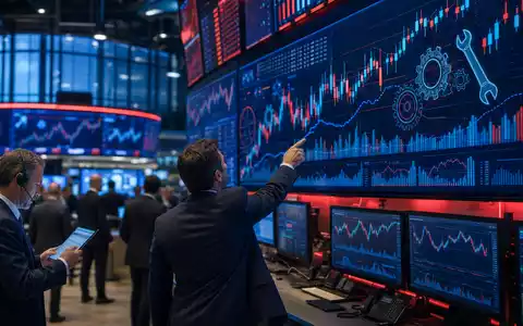 Börsen-Editorial zeigt Trading-Floor mit Industriecharts, relevant für Snap-on Inc. Aktie, ISIN US8330341012, gehandelt an NYSE - Foto: THN