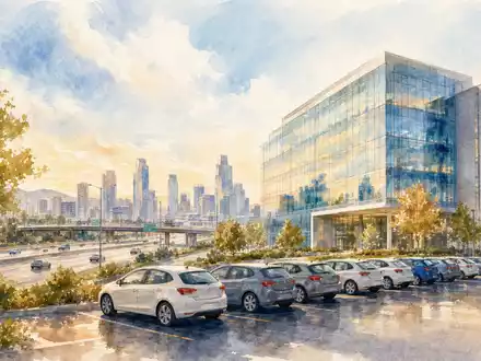 Aquarellmalerei einer Firmenzentrale mit Skyline symbolisiert Sixt SE DE0007231334 als Mobilitätsunternehmen am Kapitalmarkt - Foto: THN
