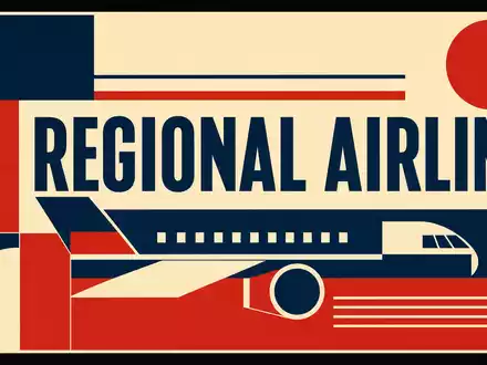 Alaska Air Group Inc. US0116591092 – Bauhaus-Geometrie-Poster mit Flugzeugsilhouette Regional Airline Avantgarde - Foto: THN