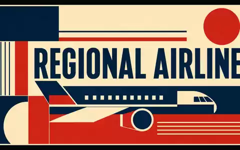 Alaska Air Group Inc. US0116591092 – Bauhaus-Geometrie-Poster mit Flugzeugsilhouette Regional Airline Avantgarde - Foto: THN