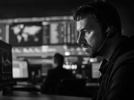 Akamai Technologies Inc. US00971T1016 black and white cybersecurity SOC operator monitoring network threats - Foto: THN