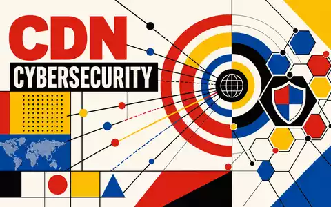 Akamai Technologies Inc. US00971T1016 Bauhaus geometric poster CDN cybersecurity primary colors bold typography - Foto: THN