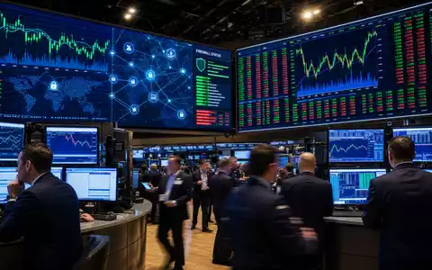 Akamai Technologies Inc. US00971T1016 NASDAQ trading floor cybersecurity charts editorial stock photography - Foto: THN