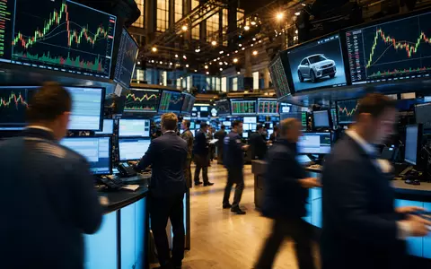Albemarle Corp. US0126531013 – Börsen-Editorial-Fotografie vom NYSE-Floor mit Kursmonitoren für Materialien- und Elektrofahrzeug-Sektoren - Foto: THN