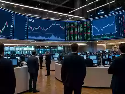 Talanx AG (DE000TLX1005) gezeigt im Börsen-Editorial-Stil auf dem Frankfurter Trading Floor mit Versicherungssektor-Charts - Foto: THN