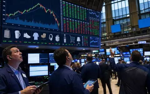 Börsen-Editorialfoto zeigt Trading-Floor mit Einzelhandels-Kursdaten und Konsumgütersymbolen im Kontext von Target Corp., ISIN US87612E1064 - Foto: THN