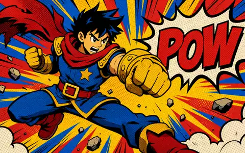 Pop-Art-Comic zeigt fiktive Spielfigur passend zu Take-Two Interactive US8740541094 in dynamischer Actionpose mit Comic-Effekten - Foto: THN