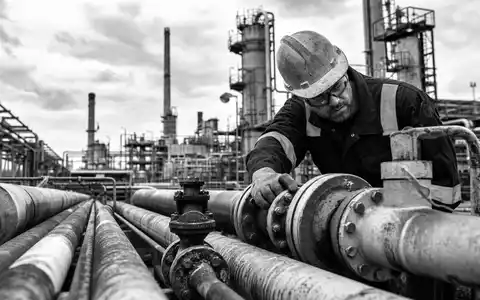 Galp Energia SGPS SA (PTGAL0AM0009) beschäftigt Techniker, die Pipelines an Raffinerieanlagen sorgfältig inspizieren - Foto: THN