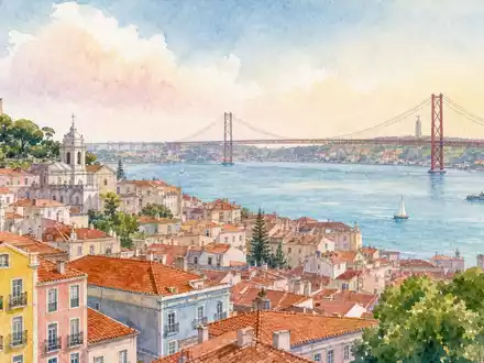 Galp Energia SGPS SA (PTGAL0AM0009) hat ihren Hauptsitz in Lissabon, dargestellt in Aquarelloptik - Foto: THN
