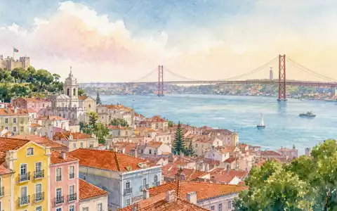 Galp Energia SGPS SA (PTGAL0AM0009) hat ihren Hauptsitz in Lissabon, dargestellt in Aquarelloptik - Foto: THN