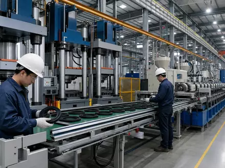 Fotorealistische Werkshalle zeigt Polymerfertigung von Trelleborg AB, Aktie mit ISIN SE0000114837 an Börse notiert - Foto: THN