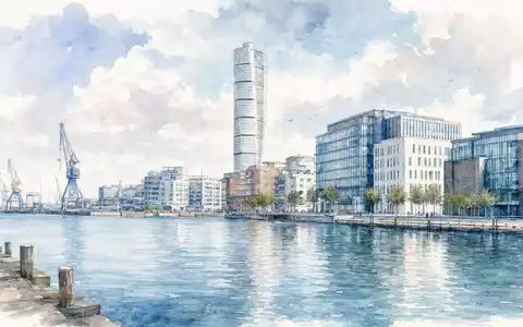 Beijer Ref AB (SE0015949748) hat seinen Hauptsitz im schwedischen Malmö, dargestellt hier in zarter Aquarell-Optik - Foto: THN