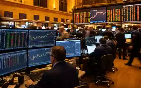 Stockholmer Börsen-Editorial zeigt Händler vor Industriecharts und verbindet Finanzwelt mit Indutrade AB SE0001515552 - Foto: THN