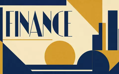 Raymond James Financial US7547301090 wird als geometrisches Bauhaus-Poster mit dem Wort FINANCE dargestellt - Foto: THN